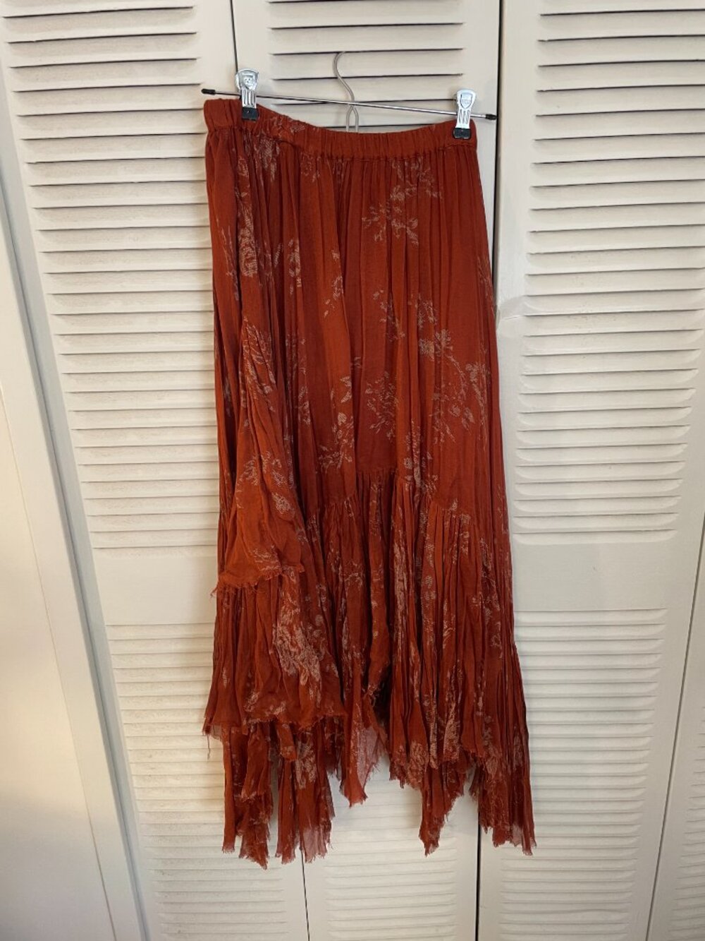 Free People One Clover Printed Skirt - Rust Combo - Medium - Picture 5 of 9